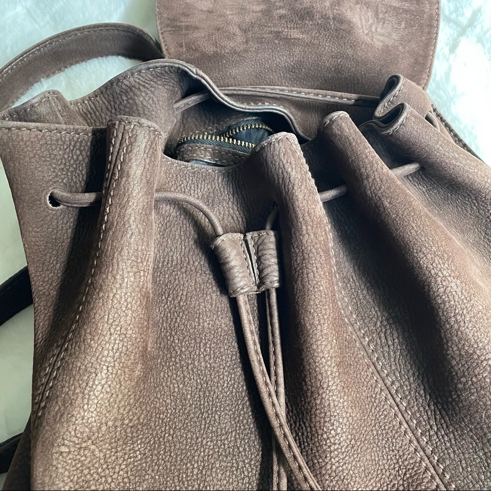 Coach Brown Leather Drawstring Backpack - Picture 3 of 7
